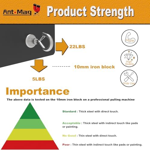 Ant Mag Magnetic Hooks Heavy Duty 22LBS Strong Magnet Snap Hooks 20 Pack - Image 3