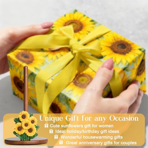 Sunflower Paper Towel Holder Yellow Sunflower Kitchen Decor and Accessories - Image 4