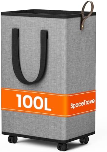 SpaceTrove Rolling Laundry Basket by Unknown