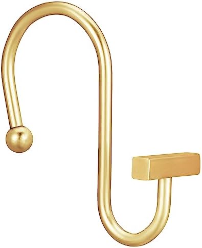 Gold Shower Curtain Hooks, Modern Decorative Shower Curtain Rings by CHICTIE