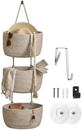 Wall Hanging Rope Baskets 3-Tier Boho Organizers by LIGHTDUST