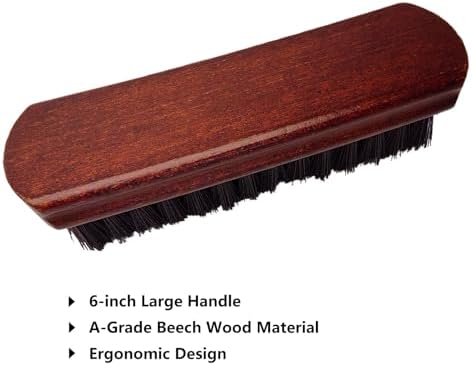 6" Shoe Brush Set, 3-Stiffness Horsehair Boar Nylon - Image 4