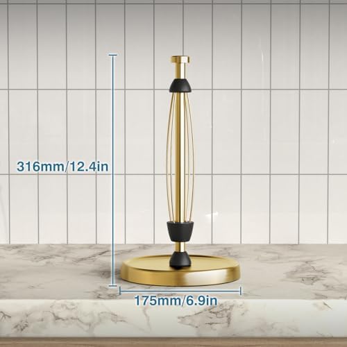 Paper Towel Holder Countertop, Stainless Steel, Weighted Base, Paper Towel Roll - Image 6