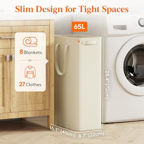 Lifewit 2 Pack Slim Laundry Hamper - Image 2