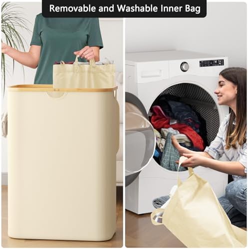 SpaceAid Double Laundry Hamper 2 Section - Image 4