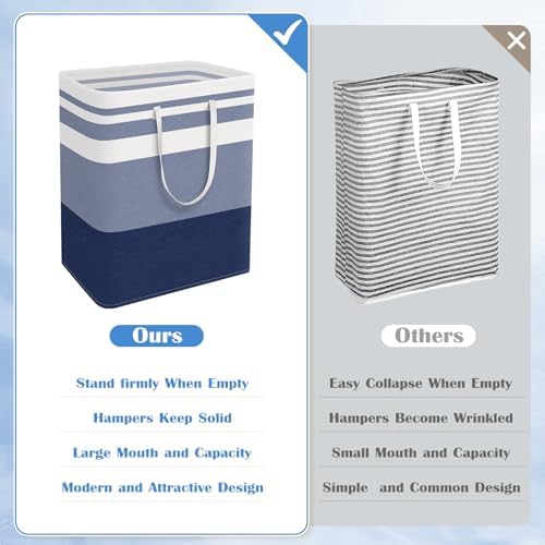 BlissTotes 3-Pack Laundry Basket, Collapsible Laundry Hamper - Image 3