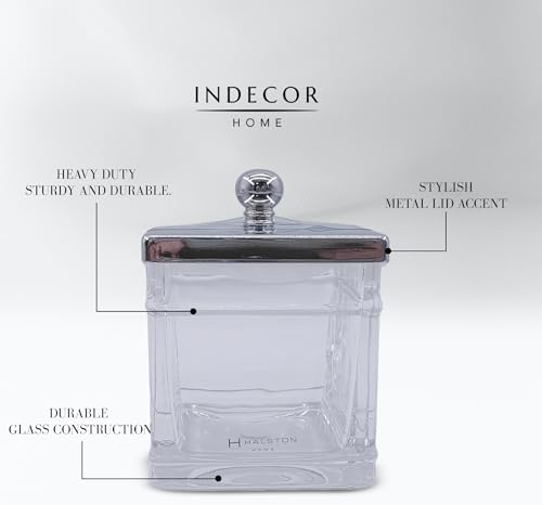 Clear Transparent Hotel Style Apothecary Tempered Glass Canister Jar W/ Matte - Image 7