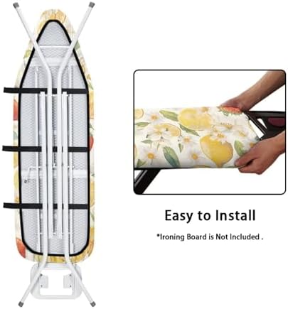 Cute Floral Lemon Ironing Board Cover and Pad Standard Ironing Board Cover - Image 4