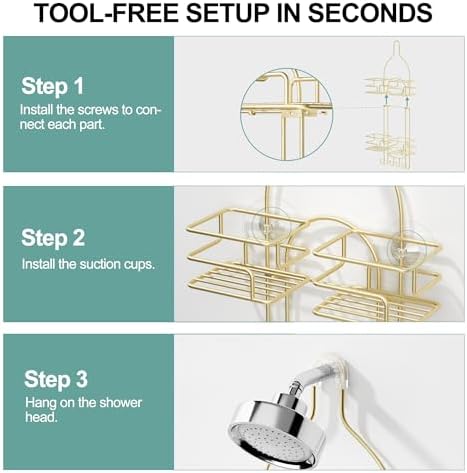 SRIWATANA Shower Caddy Hanging, Shower Organizer - Image 7