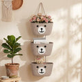 Bear Nursery Decor Teddy Bear Hanging Basket Cotton Rope Woven Wall Storage by Yiyiring