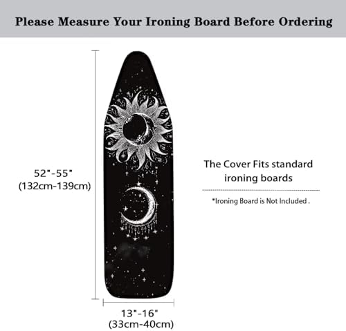 Flashideas Gothic Sun Moon Ironing Board Cover - Image 6