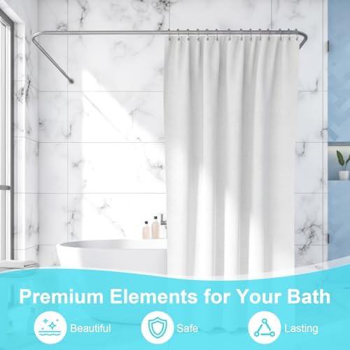 Silkfly Stainless Steel Shower Curtain Hooks, Rust Resistant Glide Hooks - Image 5