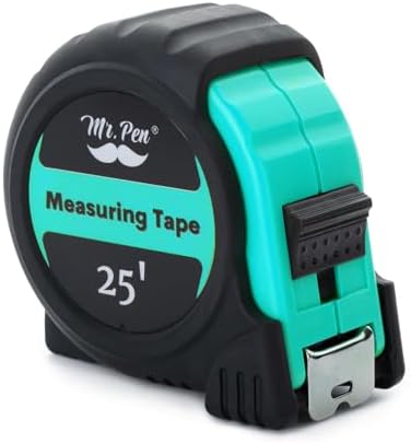 Mr. Pen- Retractable Tape Measure 25 ft, Turquoise Blue, Easy Read by MrPen