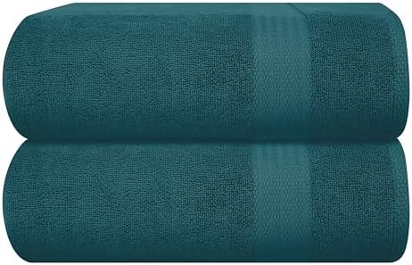 GLAMBURG Premium Cotton Oversized 2 Pack Bath Sheet 35x70-100% Pure Cotton by GLAMBURG