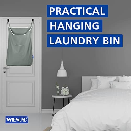 WENKO Laundry Hamper Bag Hanging, Over The Door Basket - Image 2