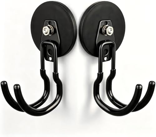 MUTUACTOR Updatde Magnetic Hooks, 40lbs 2Packs Strong Magnetic Hooks Heavy Duty by MUTUACTOR