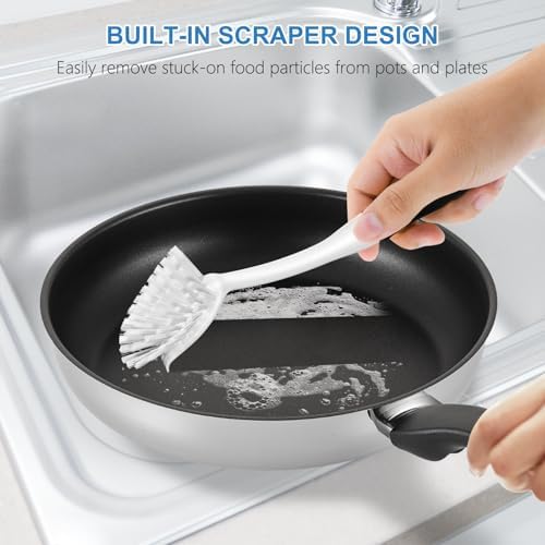 SetSail Dish Brush with Handle, 3 Pack Stiff Bristles Dish Scrubber - Image 5