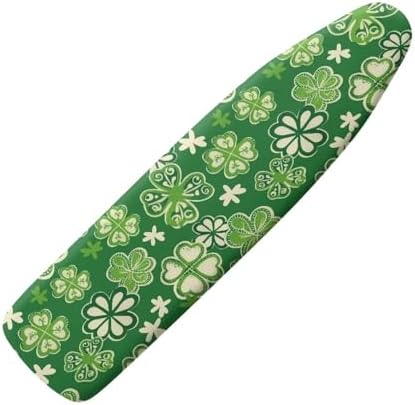 Irish Shamrock Ironing Board Cover, Washable St. Patrick's Day Clover Polyester by Daulesho