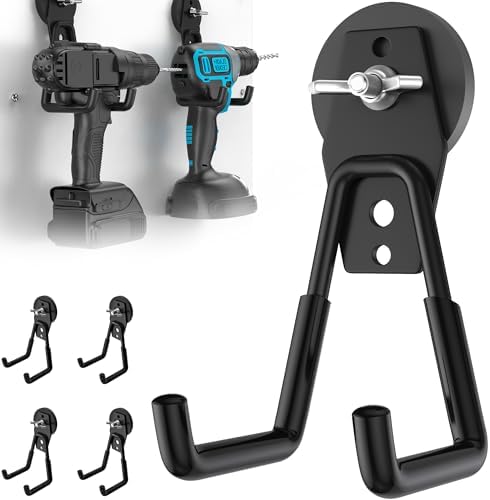 4 Pack Large Strong Magnetic Hooks Heavy Duty Garage Big Magnet Hooks Extra by AIYOTAR