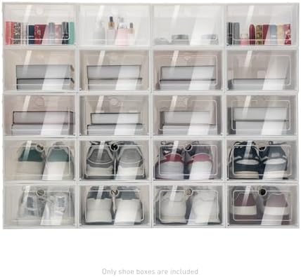 20 Pack Foldable Shoe Boxes by Unknown