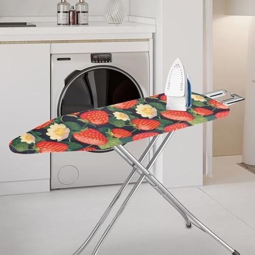 Vivid Strawberry Print Stain Resistant Polyester Ironing Covers, Cartoon Red - Image 2