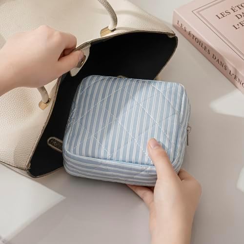 RSRSLEII Mini Quilted Striped Makeup Pouch - Image 2