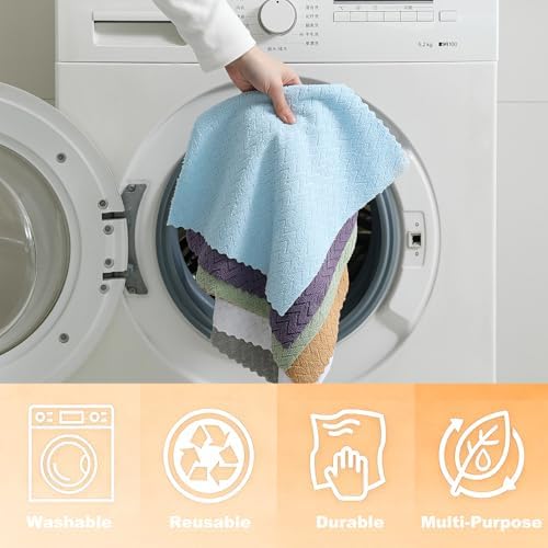 80 Pack Microfiber Cleaning Cloth Roll Reusable Paper Towels 12"x12" Tear Away - Image 5