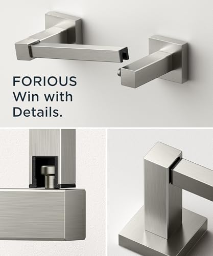 FORIOUS Commercial Toilet Paper Holder Wall Mount Bathroom Tissue Holder - Image 5