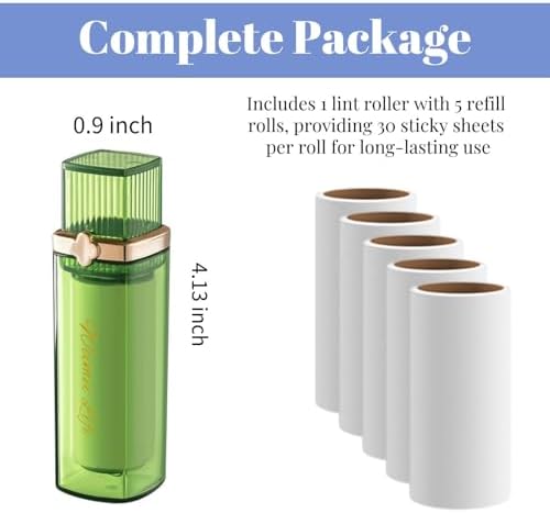 Lipstick Shaped Lint Roller, Portable Travel Hair Clothes Remover - Image 5