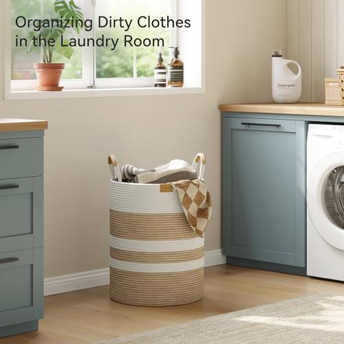 Nunsino 62L Striped Laundry Hamper - Image 2