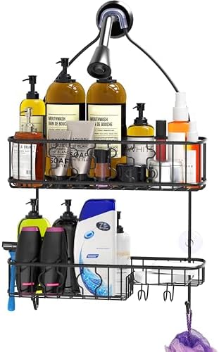 Simple Houseware Bathroom Hanging Shower Head Caddy Organizer - Image 3