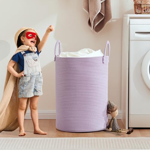 80L Extra Large Purple Hamper Laundry Basket - Image 6