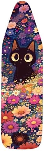 Flowers and Cat Ironing Board Cover, Stretch Scorch Resistant Padding Elastic - Image 7