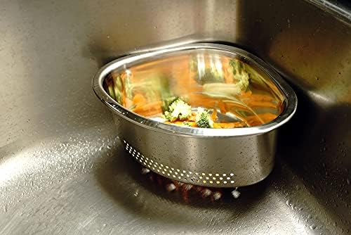 RSVP International Endurance Kitchen Collection Colander Strainer, Corner Basket - Image 5