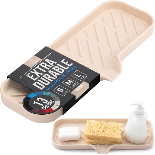 Zulay Kitchen Large Silicone Sponge Holder – Flexible Sink Organizer Tray by ZulayKitchen