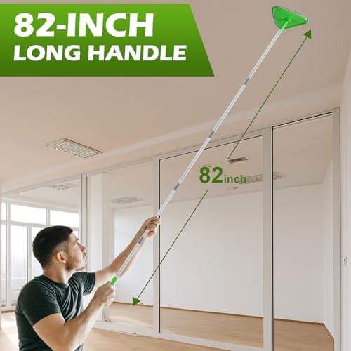 RONSUNG Wall Cleaner Mop, 82-Inch Handle, Baseboard Cleaner Tool, 6 Pads - Image 2