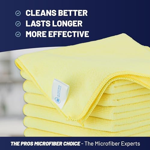 MW PRO Microfiber Cleaning Cloths Yellow - Image 2