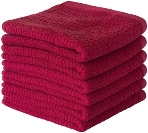 CRAFTSWORTH Cotton Kitchen Towels15 x 26" Solid Red Kitchen Hand Towels - Image 5