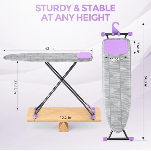 APEXCHASER Foldable 7-Level Heigh Adjustable Ironing Board - Image 4