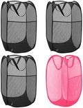 4Pcs Pop Up Laundry Hamper, 3 Black + 1 Pink by YETHAN
