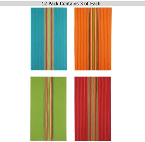 COTTON CRAFT Salsa Stripe Kitchen Towels - Image 2