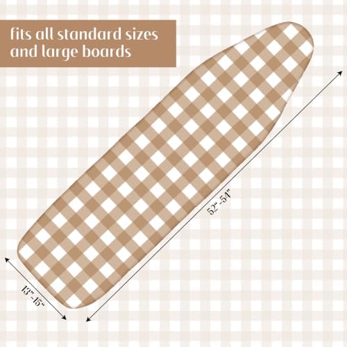 Tegeme Ironing Board Cover and Pad 15 x 54 Inch Cotton Thick Padded - Image 2