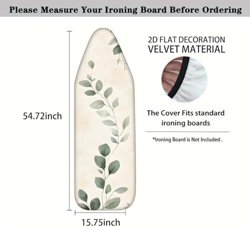 Nuxovilar Eucalyptus Leaves Ironing Board Cover 15x54 Polyester - Image 4