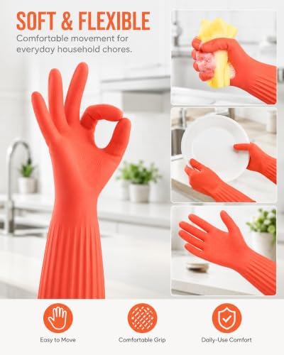 Disfore Rubber-Gloves Dishwashing Gloves - Image 4
