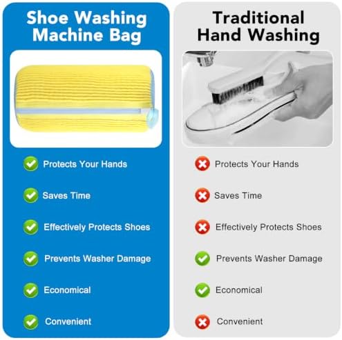 Dntorx 2 PCS Shoe Washing Machine Bag Shoe Laundry Bags, Fits Sneaker Tennis - Image 5
