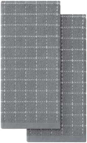 Homaxy 100% Cotton Terry Kitchen Towels, 2 Pack by Homaxy