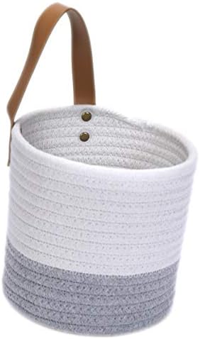 2 pcs Small Wall Hanging Storage Baskets, wall decor organizer, 6” × 6.3" - Image 3