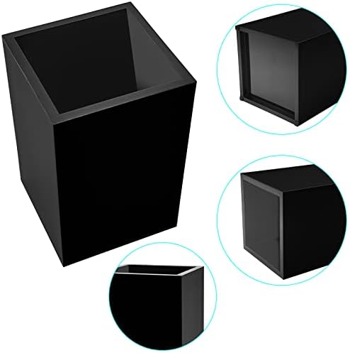 2 Pack Black Acrylic Pencil Pen Holder Cup, Desk Accessories Holder, Makeup - Image 5