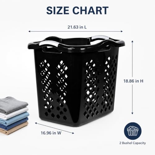 Laundry Basket 2 Bushel Plastic - Image 3