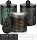 3 Pack Acrylic Qtip Holder Dispenser by AOZITA